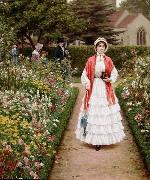 Edmund Blair Leighton After service oil on canvas